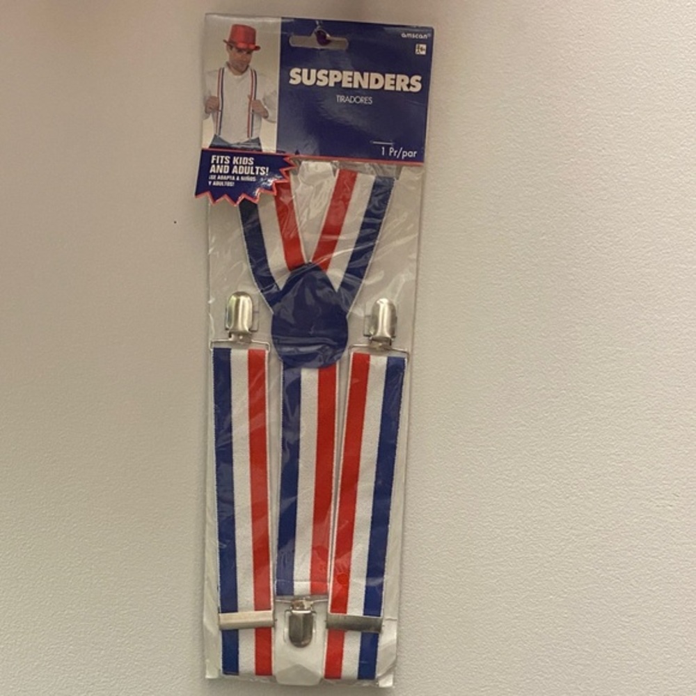Amscan Red, White, and Blue Party Suspenders